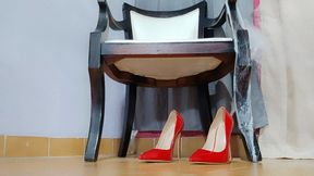 Tell me my new stiletto heels don't look beautiful on my feet when I wear pantyhose (1)