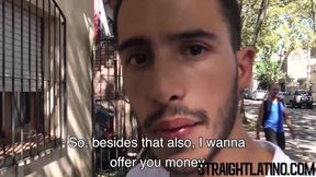 Young Latino gets paid to be barebacked for the first time