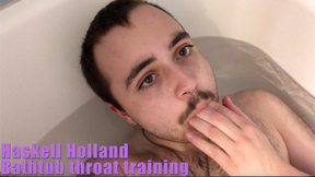 Bathtub throat training
