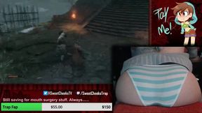 Sweet cheeks gets destroyed in Sekiro by a sissy streamer