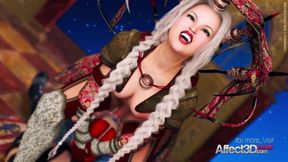 Superheroine futas have a wild 3D fantasy threesome