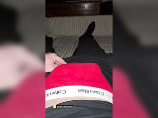 Sexy german dude in red Calvin Klein boxer shorts