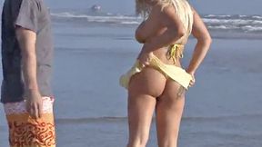 Stunning blonde babe gets pounded on sandy shores, her curvy booty begging for more.