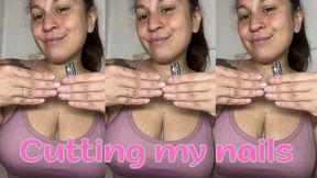 Cutting and filing my nails