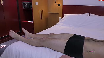 Epic cumshoot on footjob