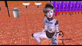Sexy 3D Anime SexBot Rides Dick in Reversed Cowgirl for Hot Action