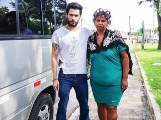 Large Stomach Grannys 1st Anal Three-some in a Van