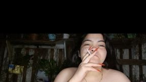 SMOKING, NAKED AND SHIVERING