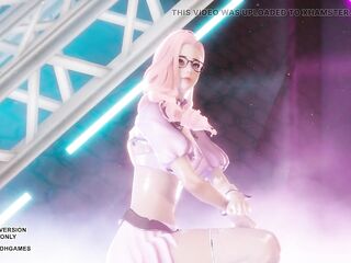 MMD Purple Kiss - Nerdy Seraphine Sexy Kpop Dance League of Legends Hentai