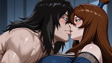 When the Final Lesson Ends Beneath the Moonlight: A Dark-Haired Teacher and a Mysterious Shinobi Sharing Secrets in the Silent Night #AI