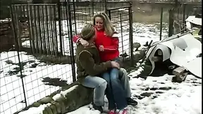 Hottest lesbians enjoy garden dildo penetration
