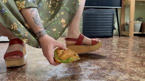 delicious sandwich and my powerful sandals mpg