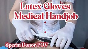 Latex Gloves Medical Handjob Sperm Donor POV