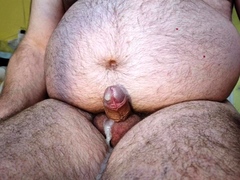 fast masturbation with half limp cock