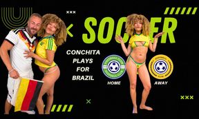 Hot Football Playoff Between Brazil and Germany