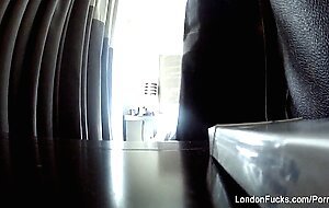 London Keyes showers off her hot body in a hotel room