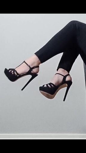Gorgeous Strappy Stilettos and Feet