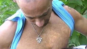 tiwnk fucked by a big cock in a cruising forest ewhib