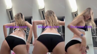 Asian ammy 18 year old twerks solo in hotpants alone