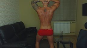 Marko Striping , Showing Ass , Flexing