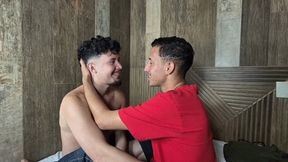 Two 18-year-old men kissing for the first time - by Rick Wink and Gledstone Hill - clip 1