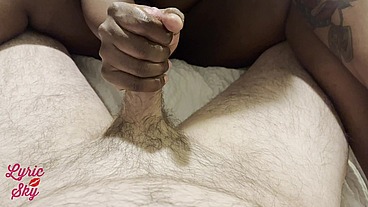 Pedicured Ebony Toes Interracial FootJob