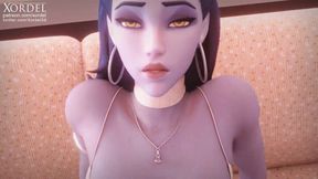 Widowmaker gets fucked on a couch