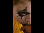 POV- MIME BITCH TAKES A HUGE FACIAL