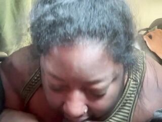 Customer Service Worker Swallowing Shlong