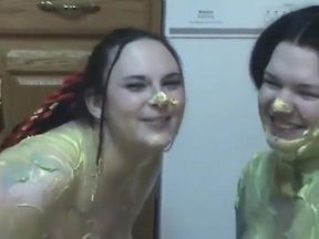 Chubby coeds Christina &amp; Madalyn get messy