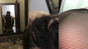 pareja cachonda tiene sexo duro y apasionado en un hotel sorpresa en pov con medias largas - amateur nora milf - andy z 94