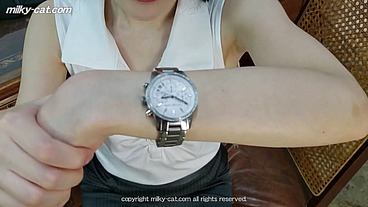 Hikaru with a wristwatch and AP