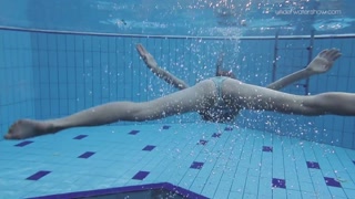 Striped swimsuit and small tits teen Anna Netrebko
