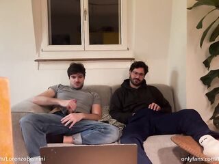 Str8 ally helps homosexual bro jerking of