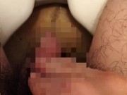Hairy white Japanese pee. Uncircumcised cock.
