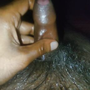 Desi black dick oil massage masturbation