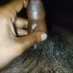 Desi black dick oil massage masturbation