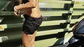 OUTSIDE WALKING NAKED PUBLIC BIKE TRAIL SOLO FEMALE