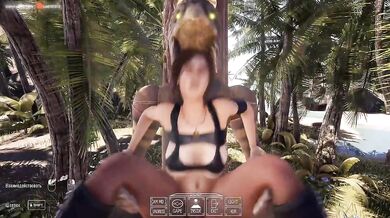 Lara Croft spread her legs and activated the ancient statue. She woke up and he started fucking her. Hentai Game Animation. part 2