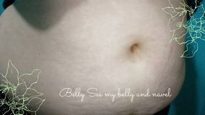 Check out Samantha's sweet belly and big belly button