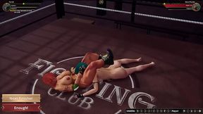 Remiel VS Aine O'_Rackie (Naked Fighter 3D)