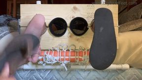 Flip Flop Falaka - tickling and bastinado punishment to big wide feet