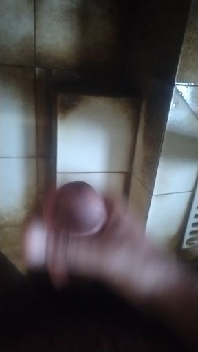 Cumshot sperm in bathroom heavy masterbation
