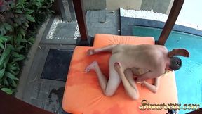 cherry kiss raw in bali - intense passionate sex by the pool