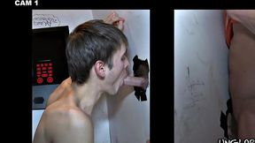 Fooled Str8 gets gloryhole BJ before he fucks gay dude