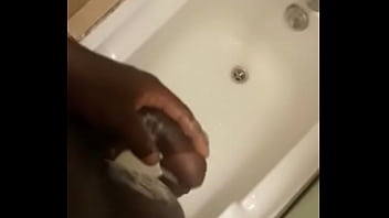 Blaq panther,nolly porn am playing with my big blaq dick in the bathroom