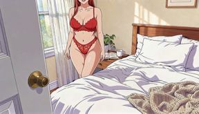 redhead 2d girl gets naughty while talking to you