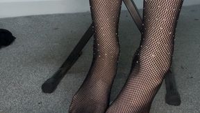Look Closely. Glitter Fishnets, Dirty Soles & Worn Tights