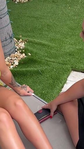 Margot Dulac and Tiffany Leiddi Heat Things up by the Pool