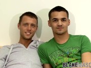 Horny twinks Craig and Ian swap BJs before hard pounding